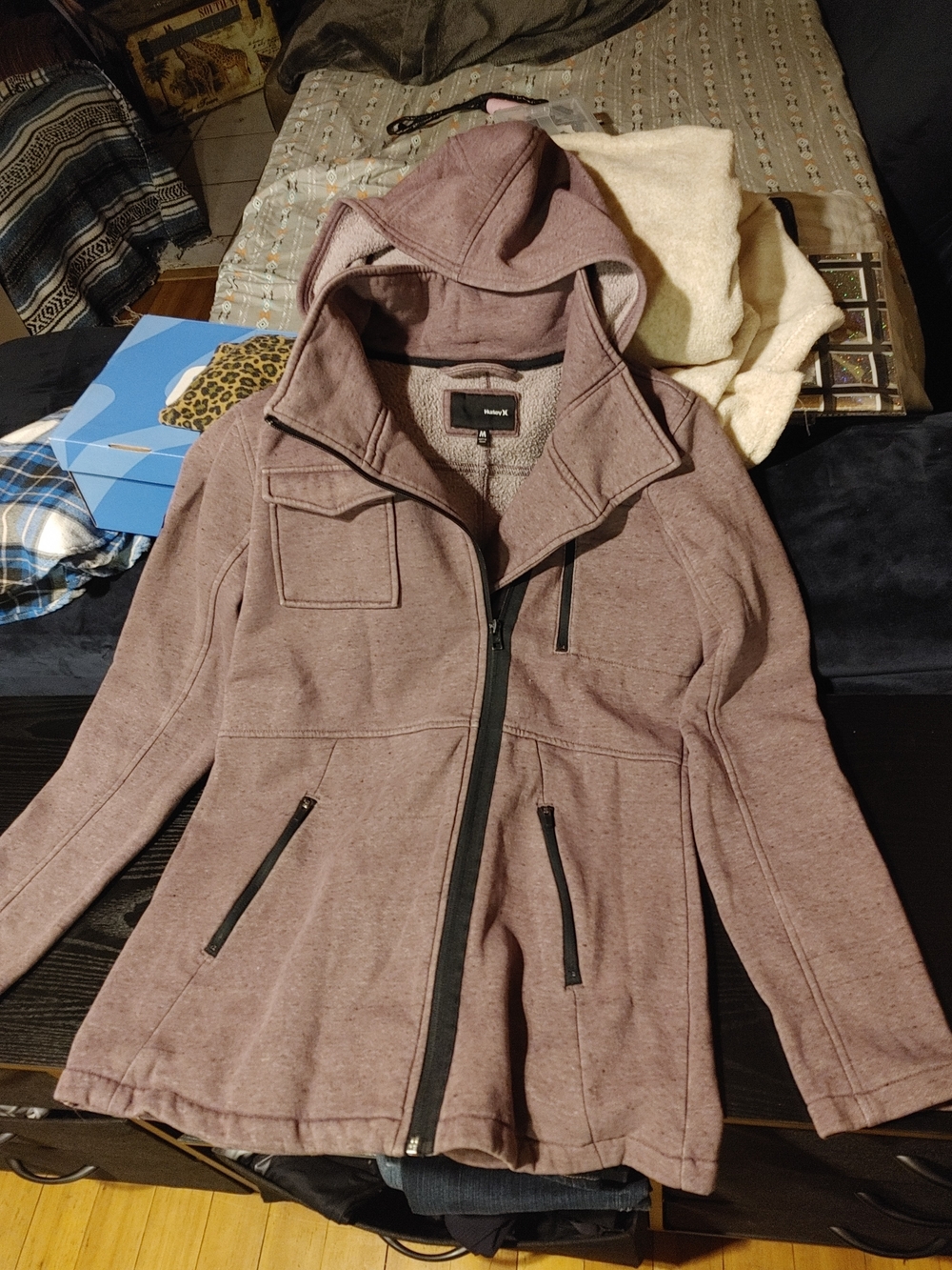 Hurley Mauve Utility Hooded Jacket